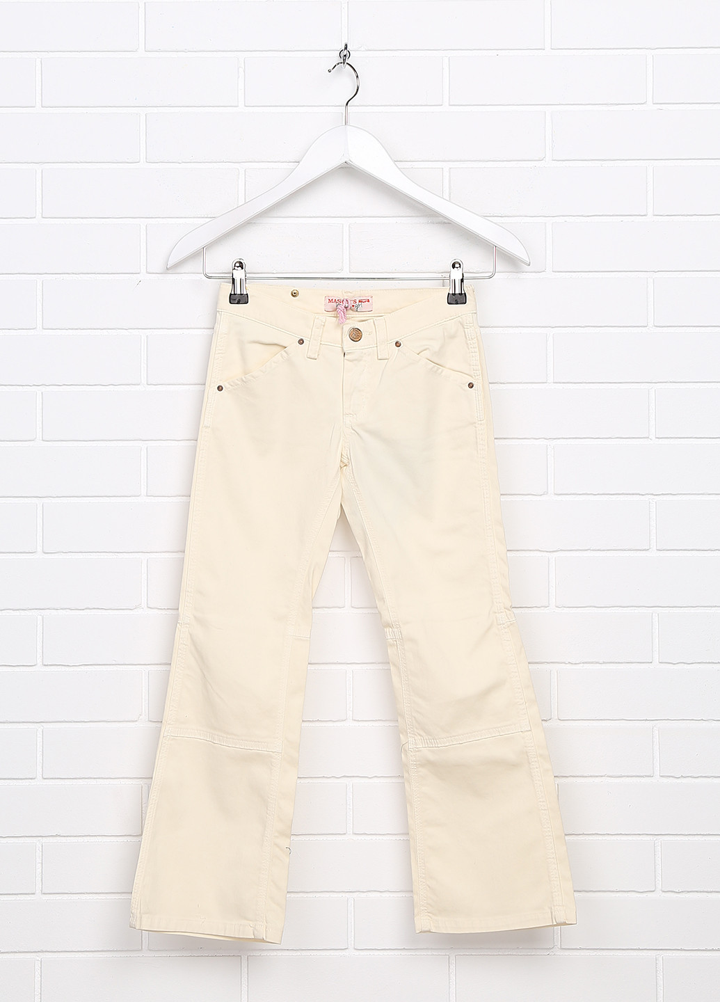 Бледно-желтые кэжуал демисезонные со средней талией брюки Mason's