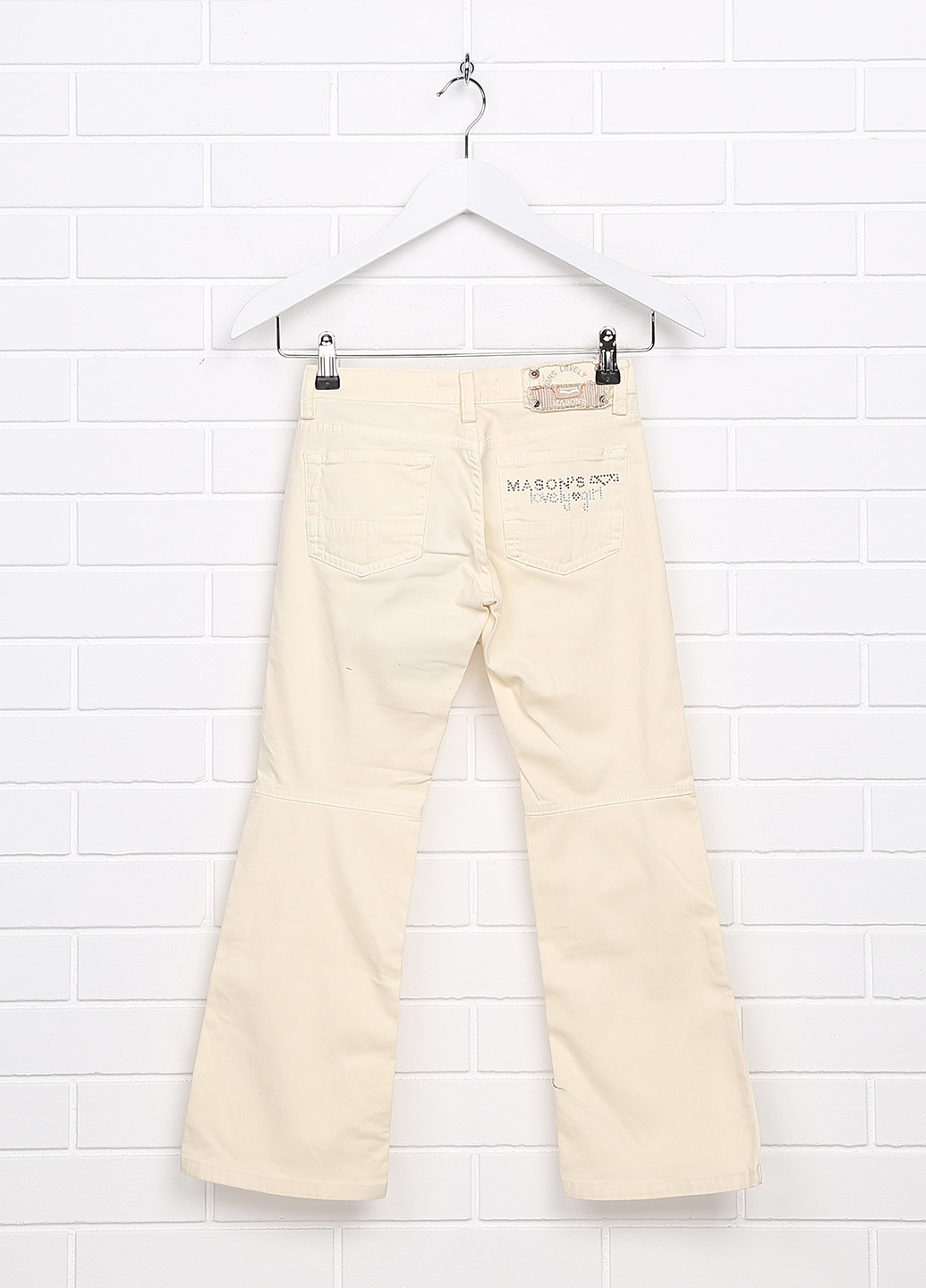 Бледно-желтые кэжуал демисезонные со средней талией брюки Mason's