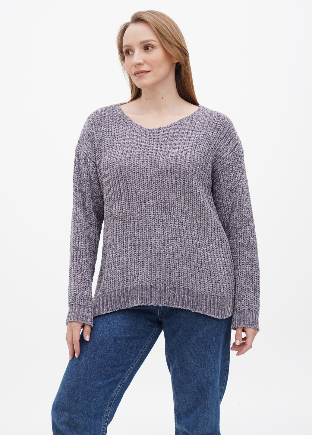 Сірий демісезонний светр пуловер Moda Italia