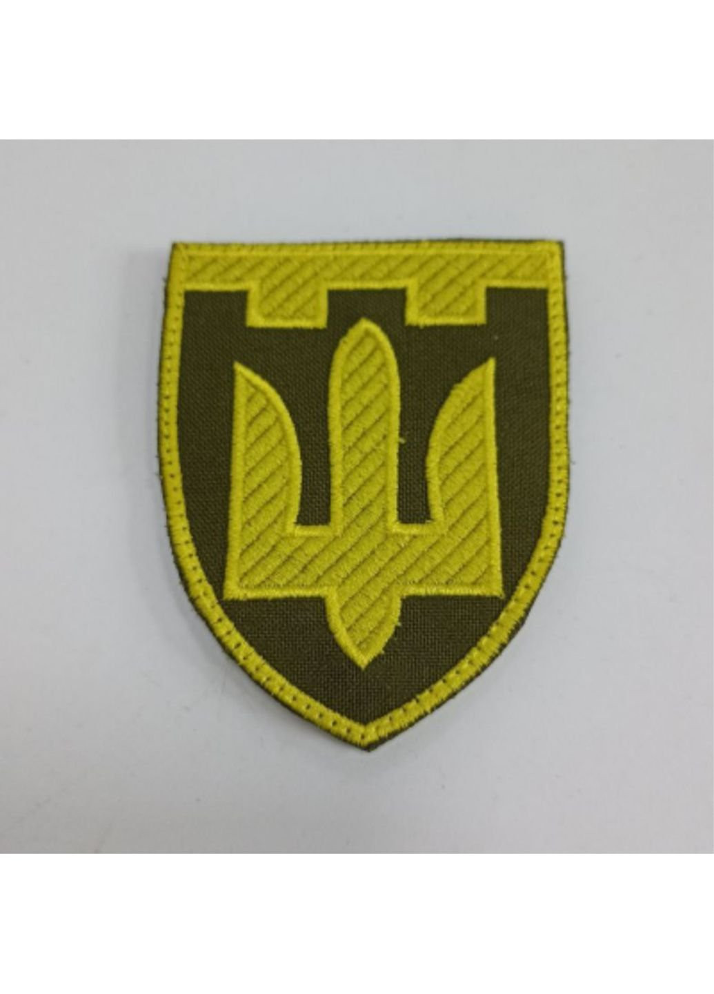 Шеврон на липучках Тризуб Зеленожовтий ЗСУ (ЗСУ) 20221835 7019 No Brand (253631174)