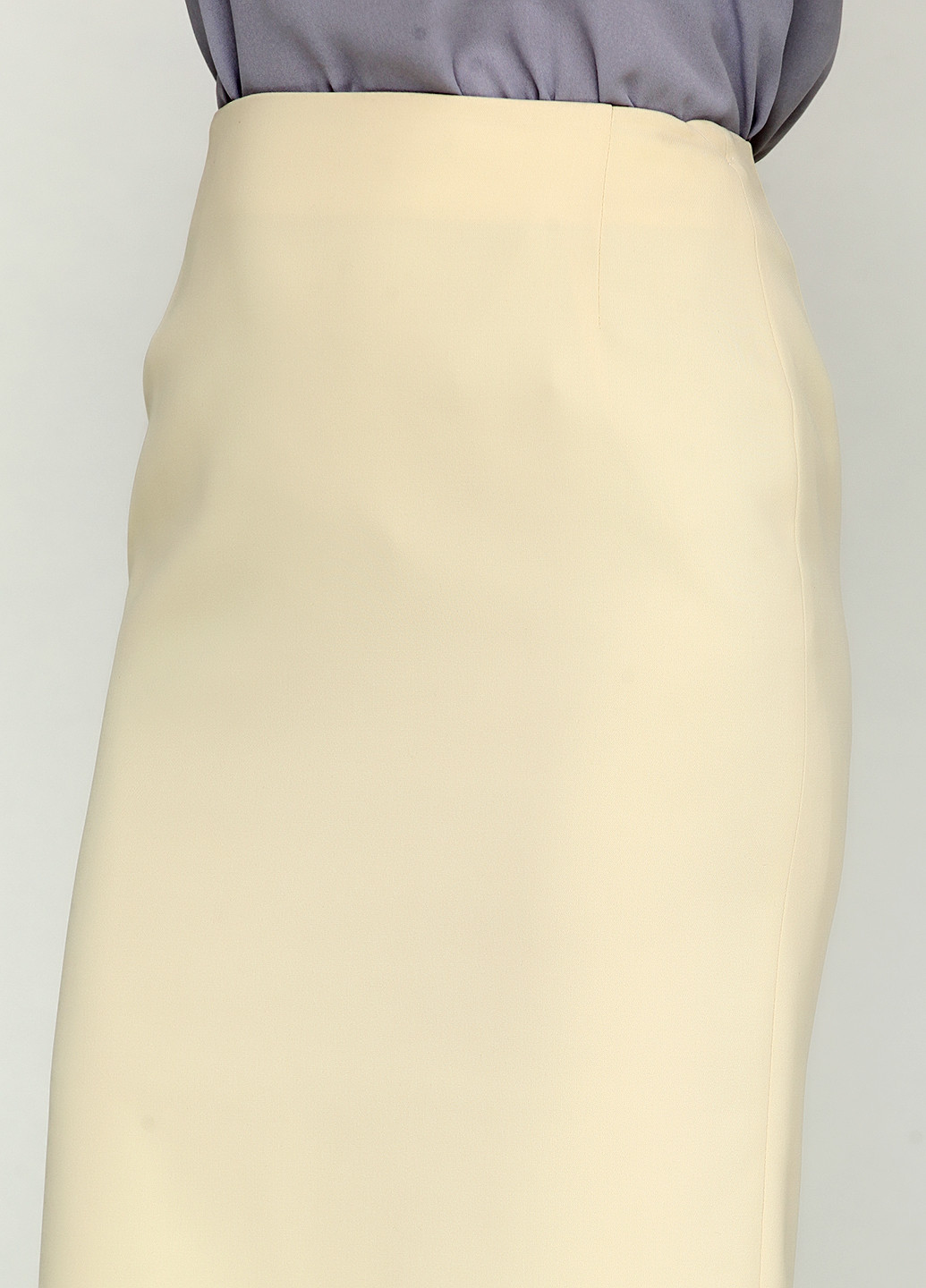 Бледно-желтая кэжуал однотонная юбка Stefanie L карандаш