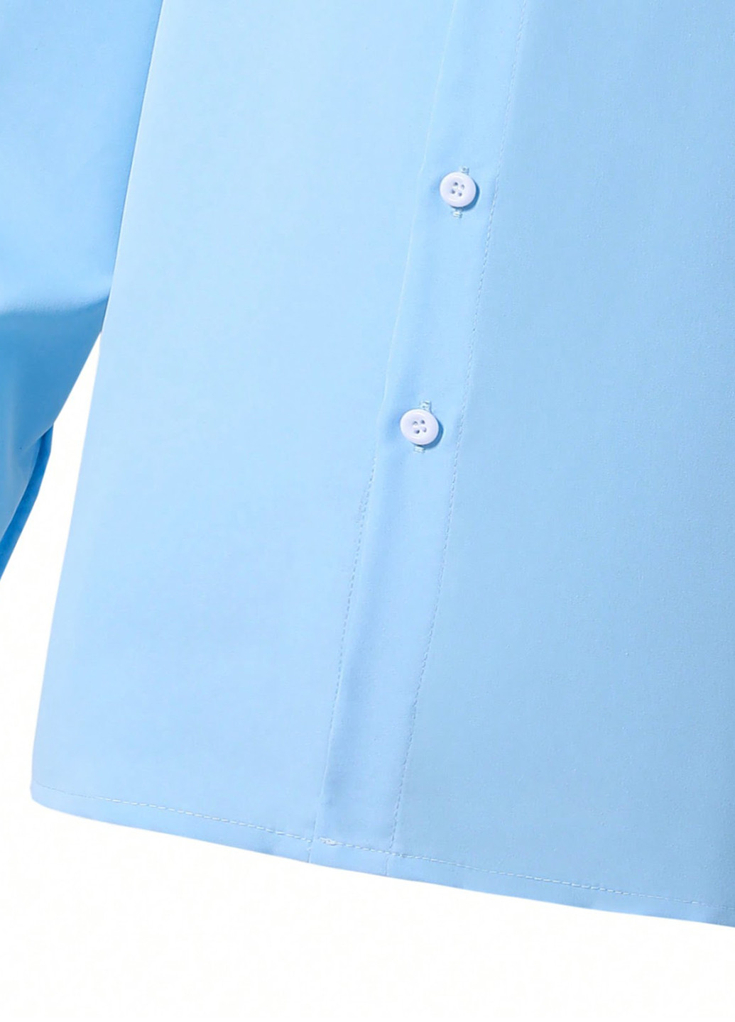 Голубой классическая рубашка колор блок SHEIN