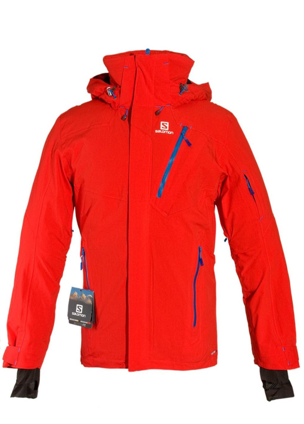 Красная демисезонная куртка лыжная Salomon