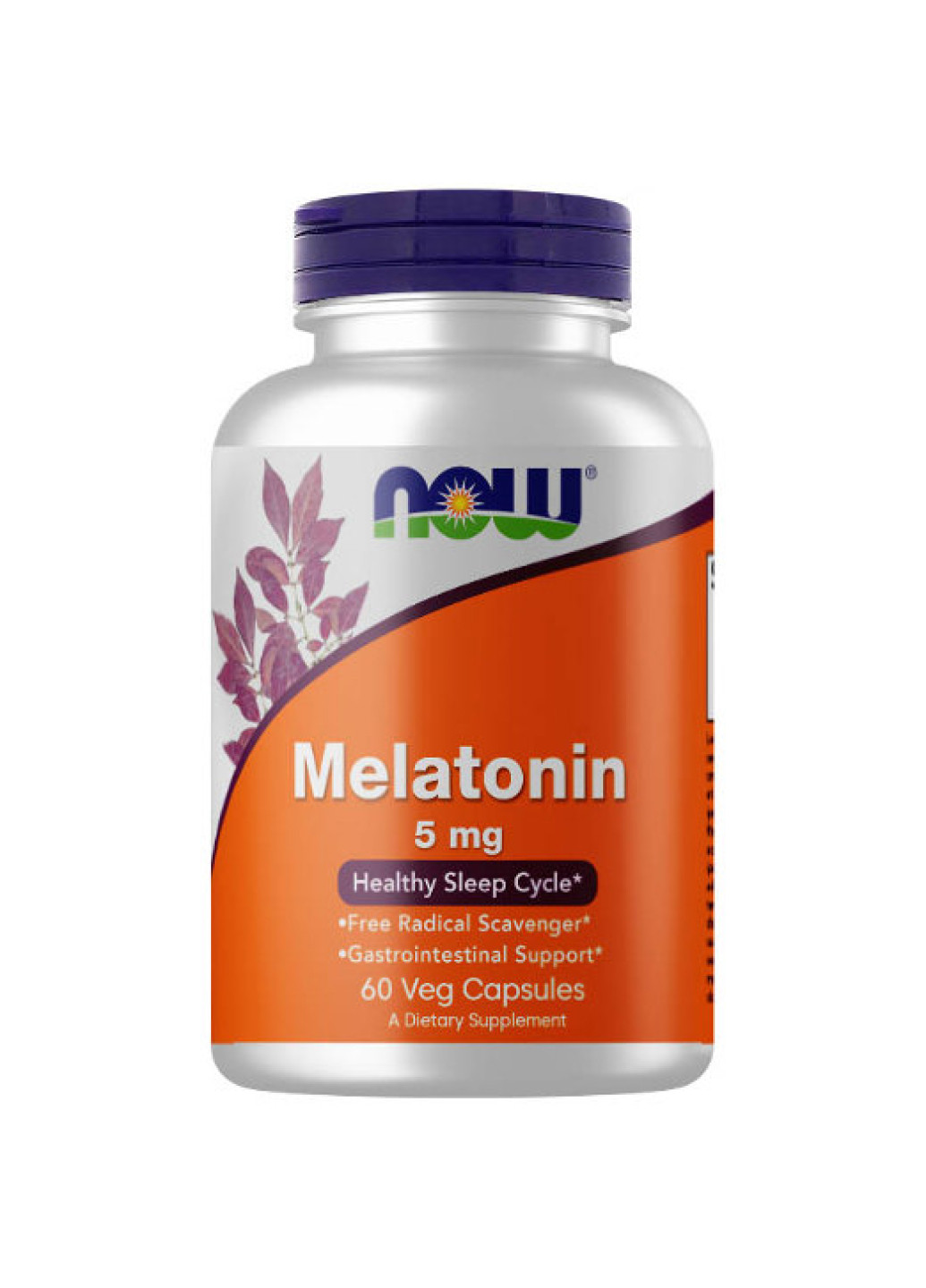 Мелатонін для сну Melatonin 5 mg - 60 vcaps Now Foods (251463013)