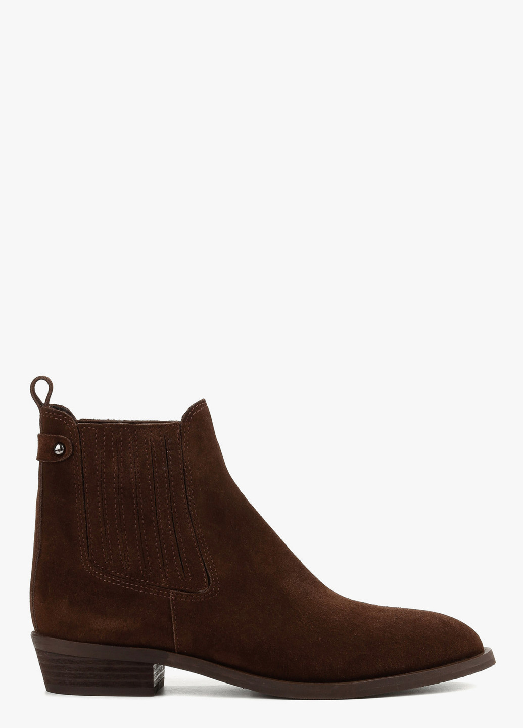 Осенние ботинки казаки Le'BERDES с заклепками из натуральной замши