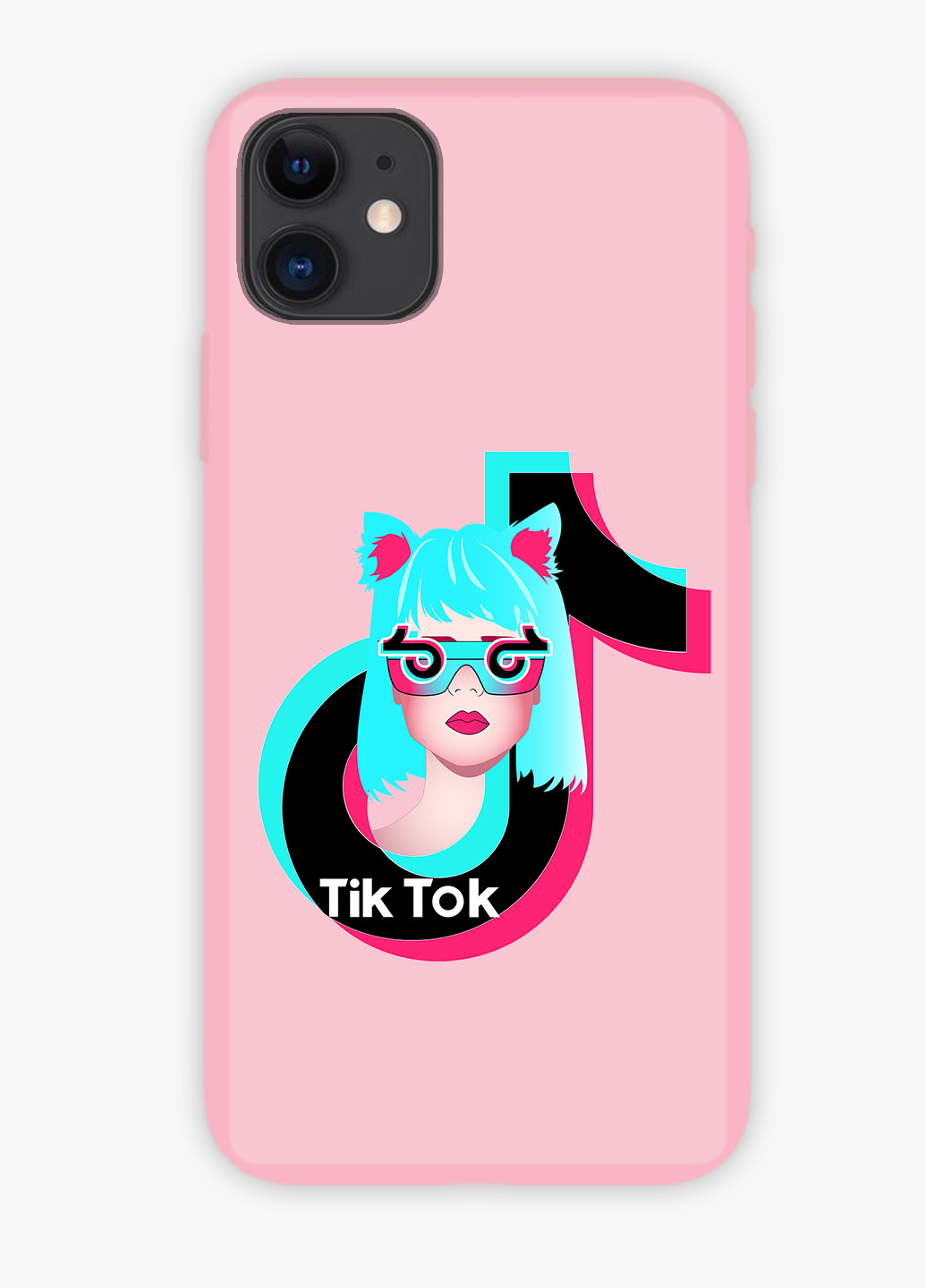 Чехол силиконовый Apple Iphone X ТикТок (TikTok) (6129-1648) MobiPrint (219517627)