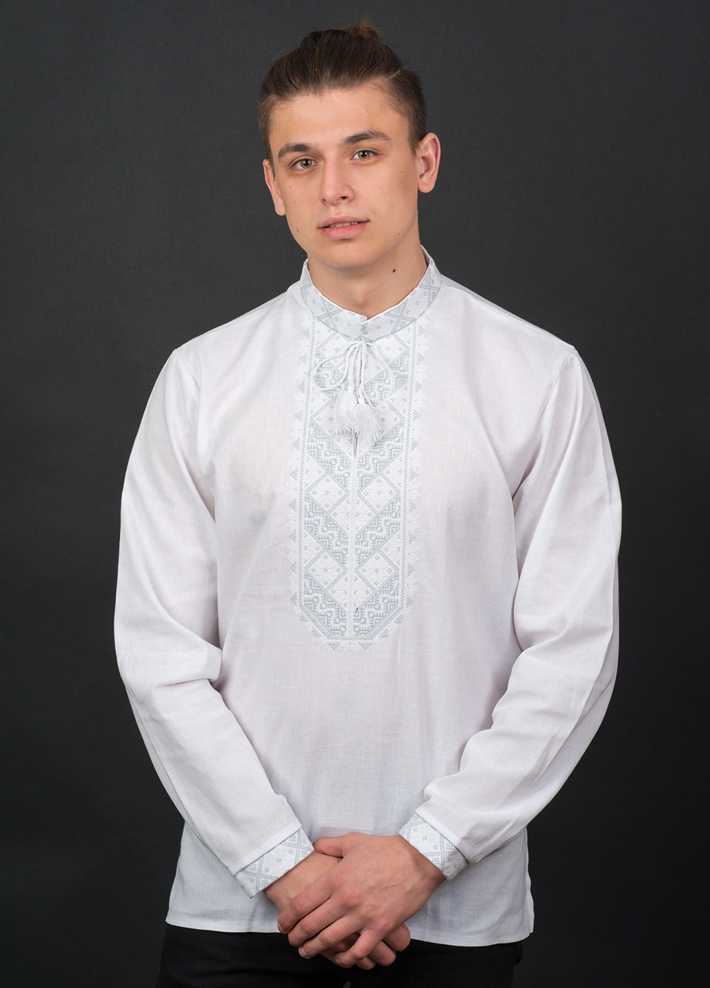 Белая кэжуал рубашка Vyshyvanka