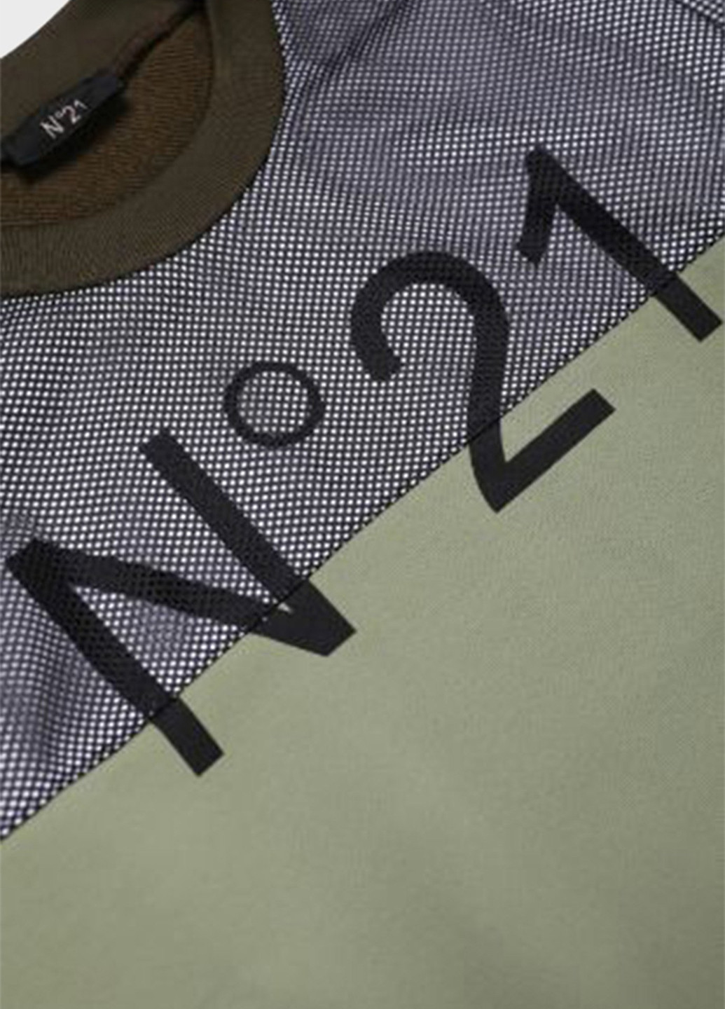 N°21 свитшот логотип зеленый кэжуал, спортивный нейлон