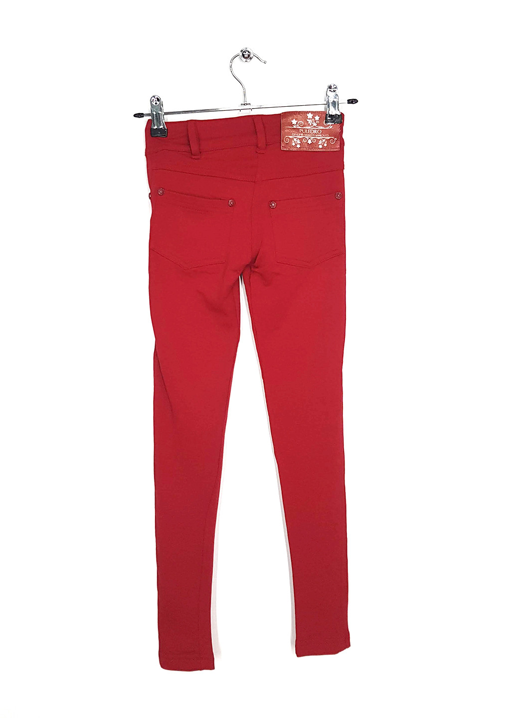 Красные кэжуал демисезонные брюки Puledro