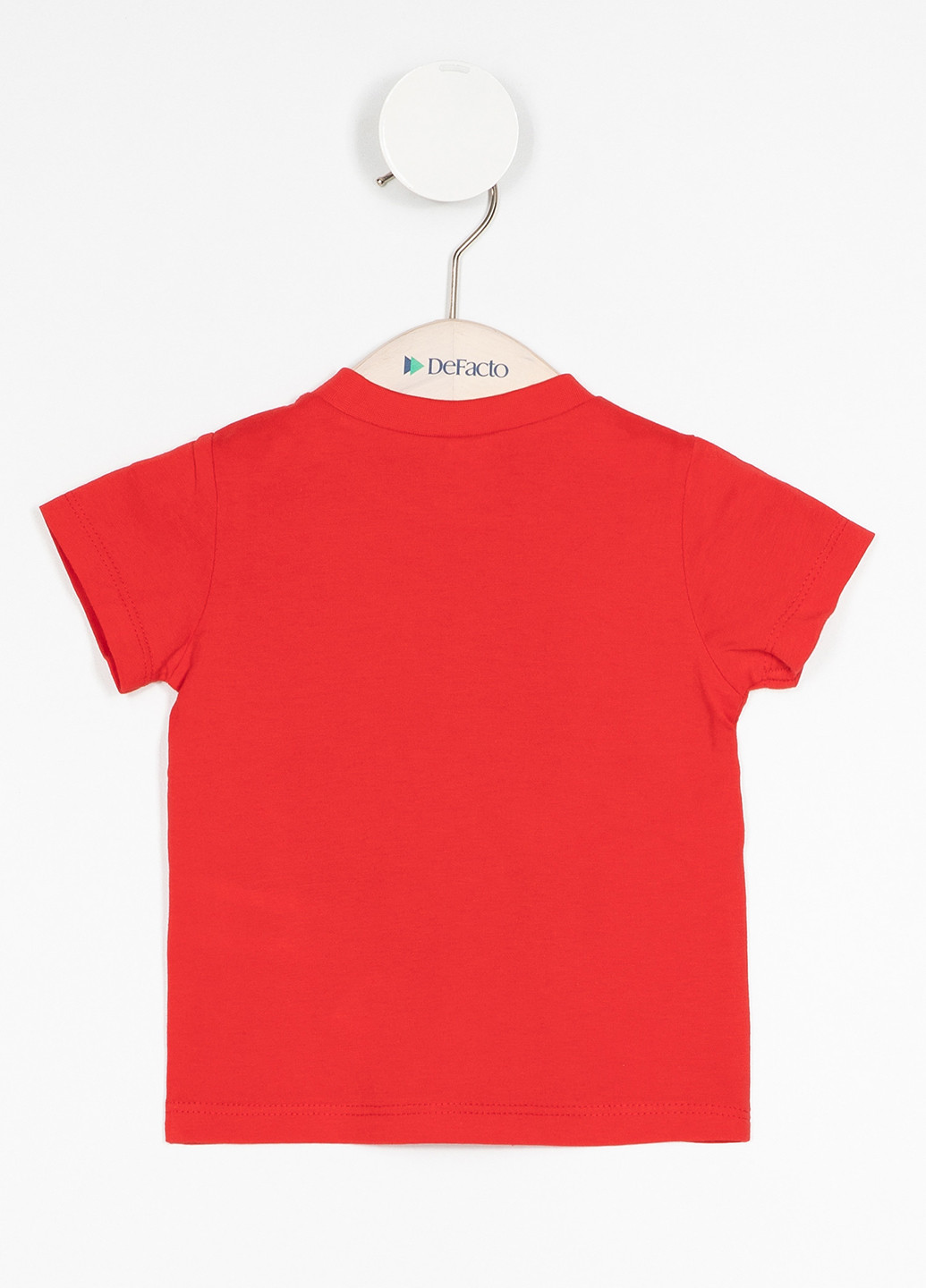 Красная летняя футболка с коротким рукавом DeFacto