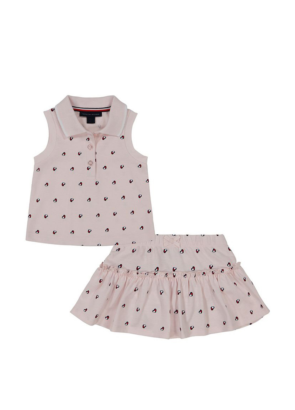 Світло-рожевий літній костюм (поло, спідниця) Tommy Hilfiger