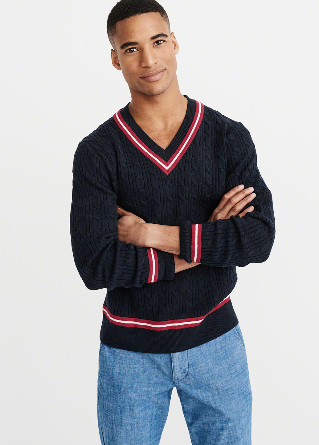 Черный демисезонный пуловер пуловер Abercrombie & Fitch