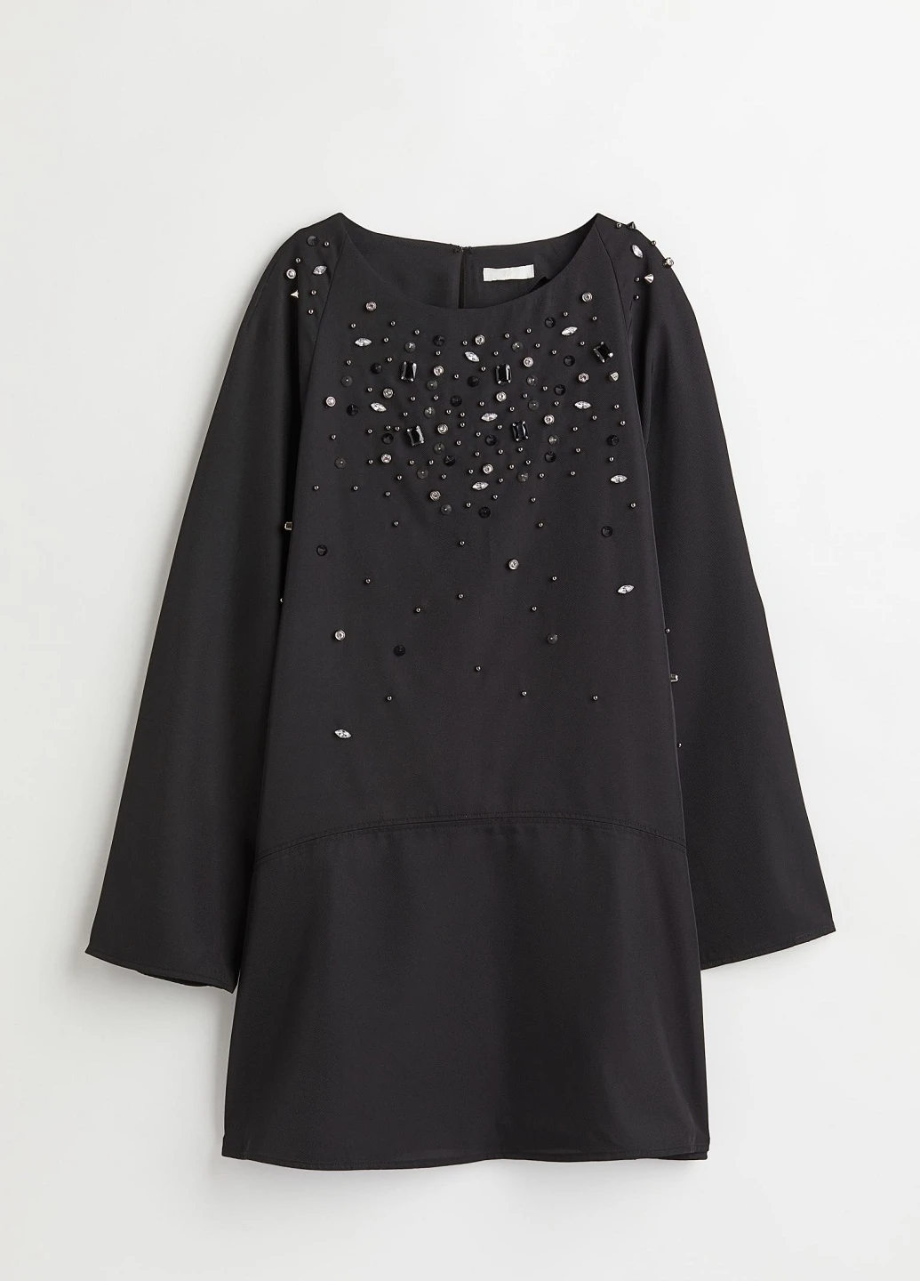 Черное коктейльное платье H&M однотонное