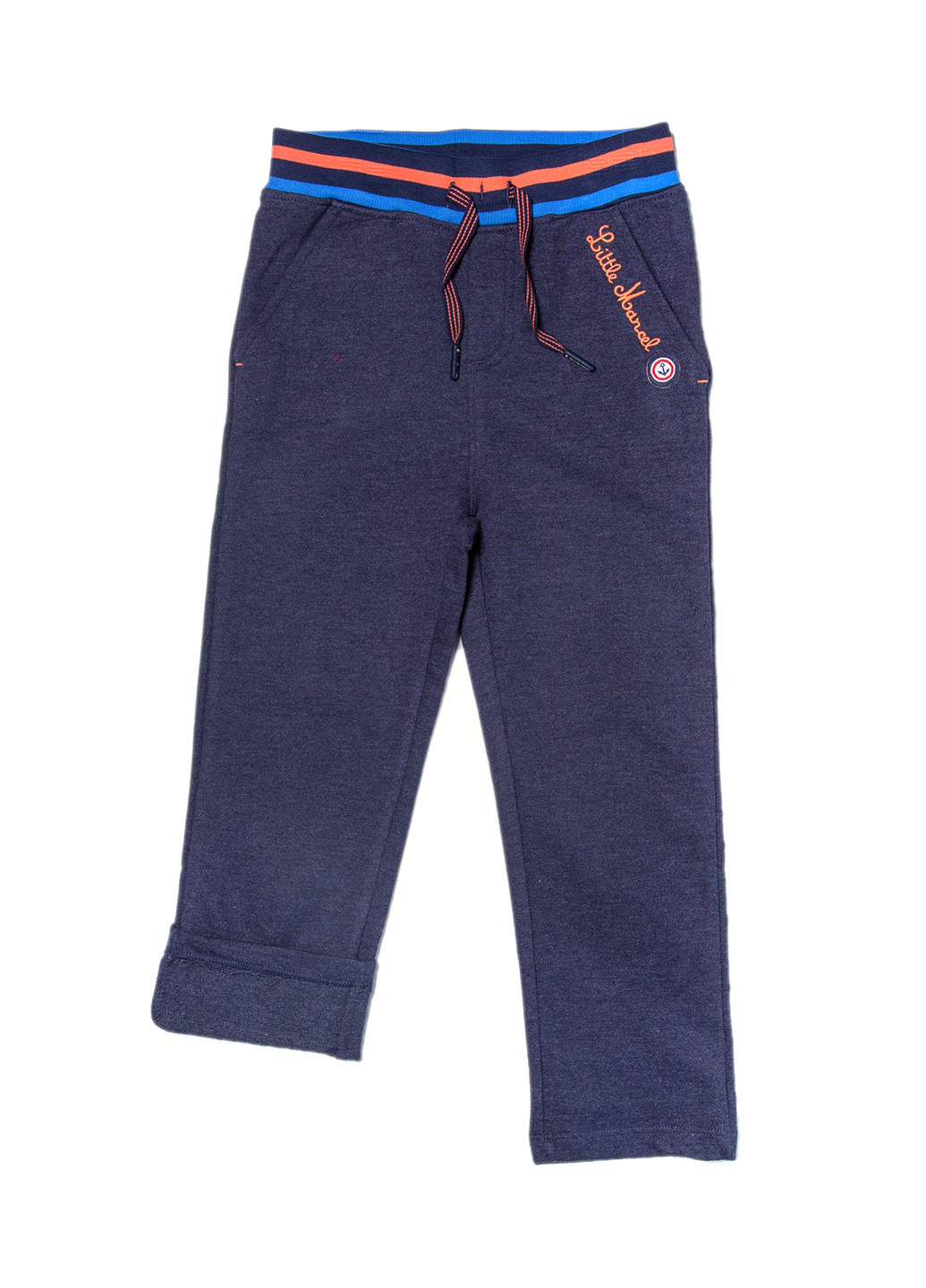 Синие спортивные демисезонные брюки прямые Little Marcel