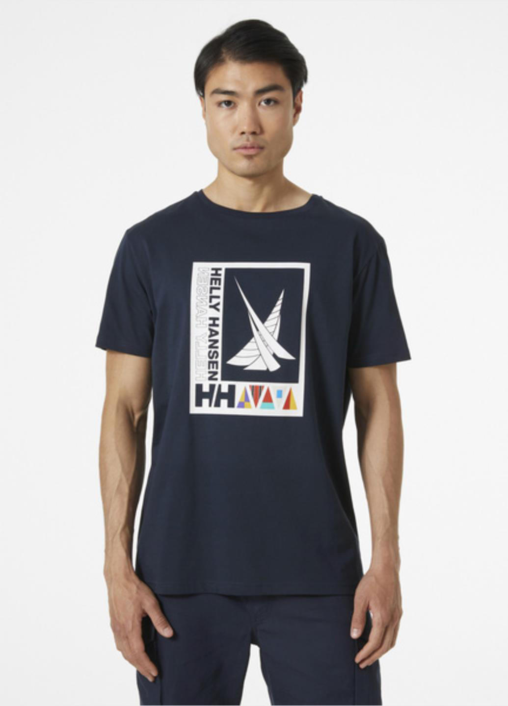 Темно-синя футболка 34222-598 Helly Hansen Shoreline T-shirt 2.0