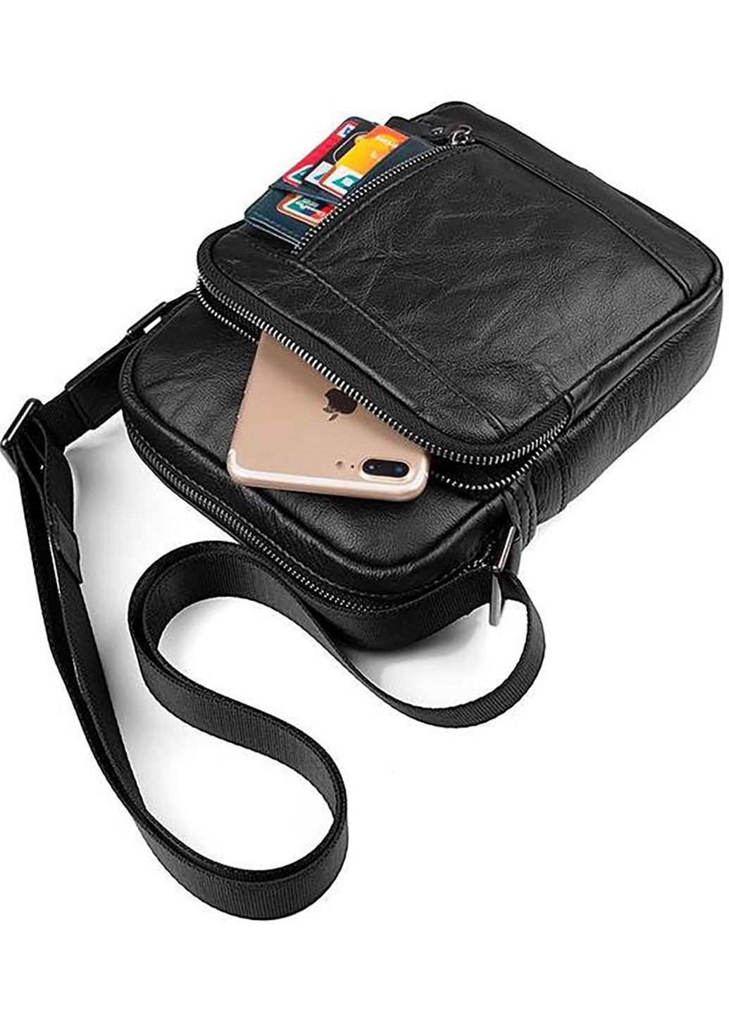 Чоловіча шкіряна сумка 18х22х7 см Vintage (252132674)