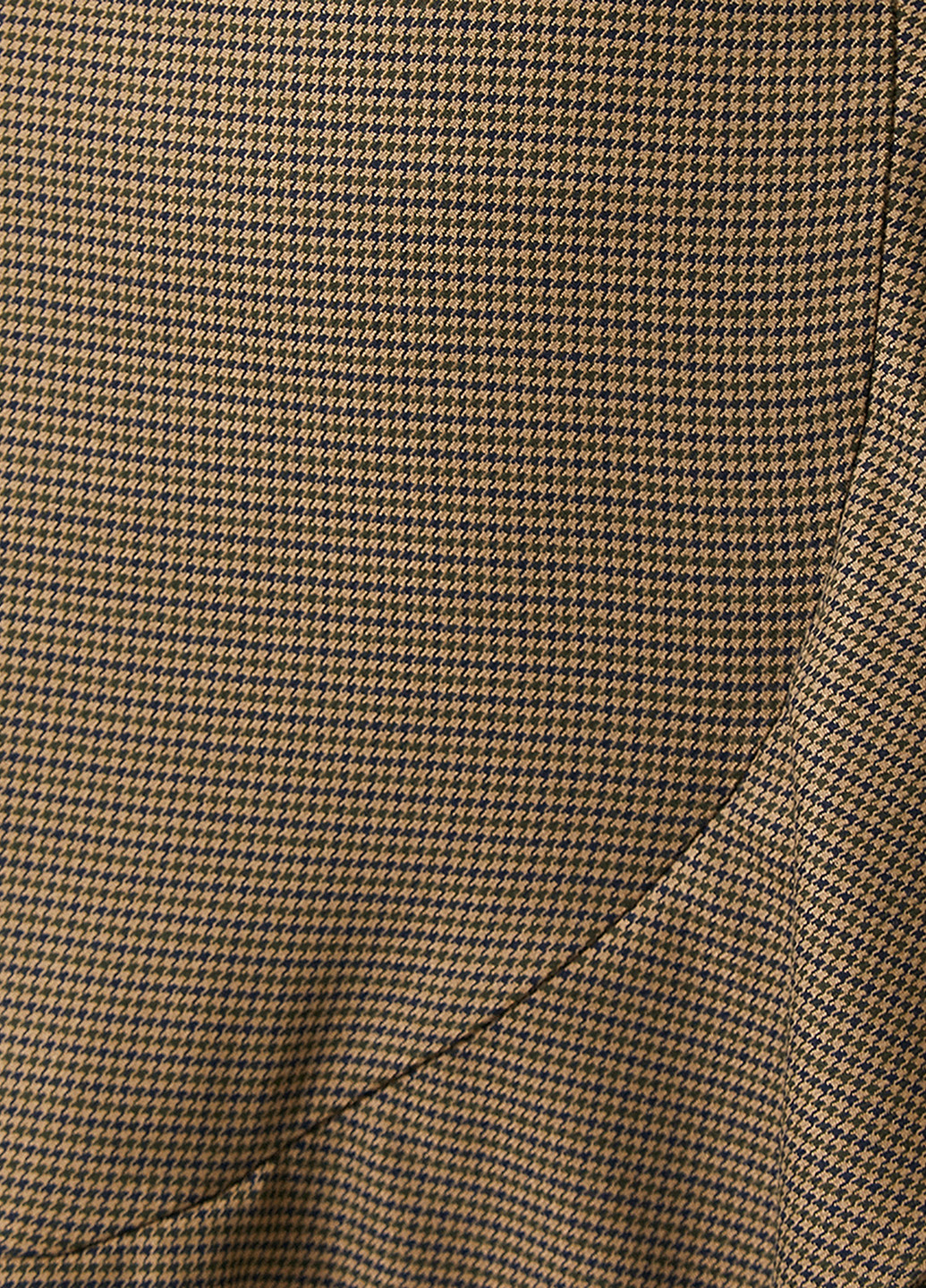 Оливковая (хаки) кэжуал с узором гусиная лапка юбка KOTON