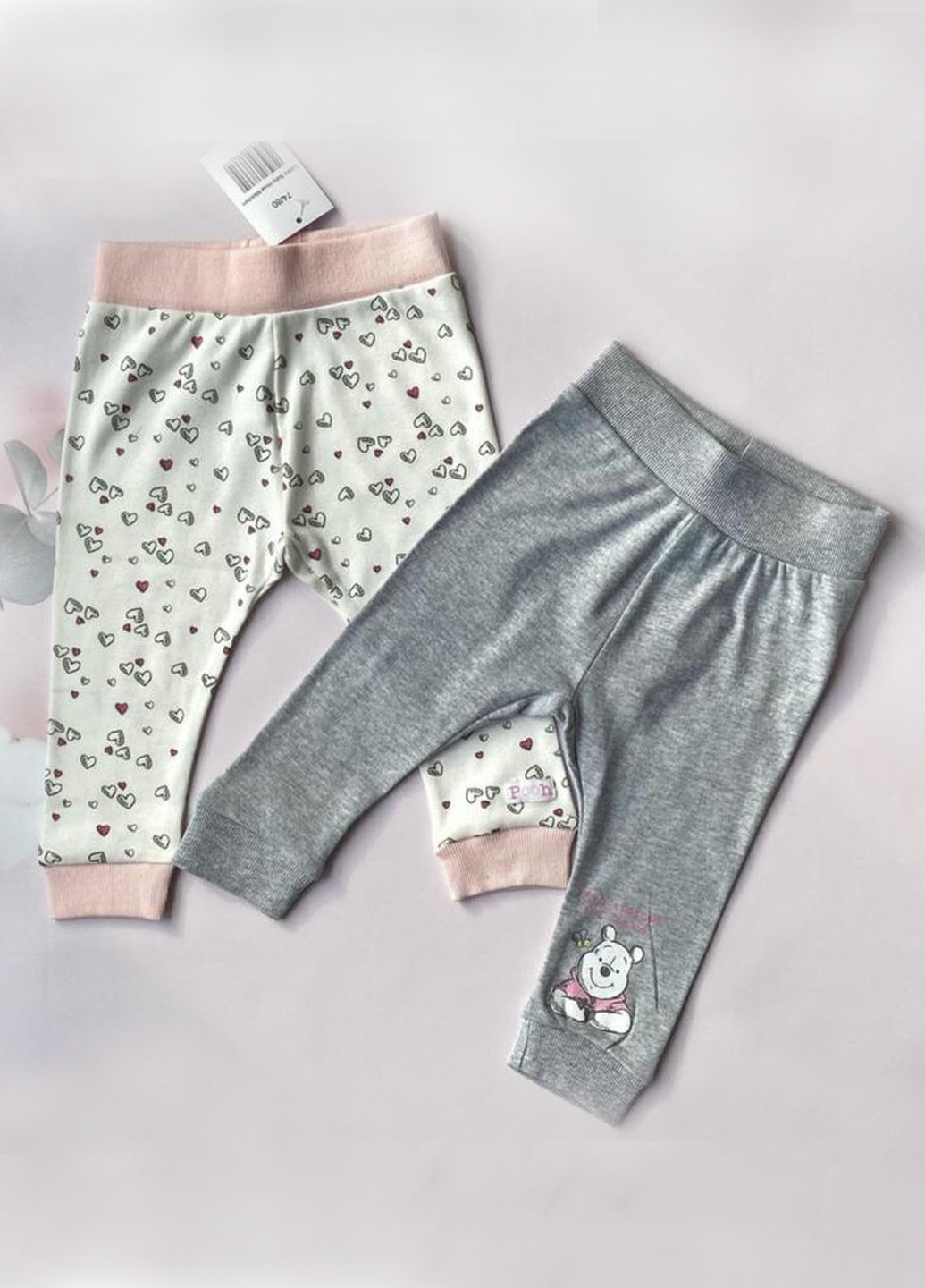 Розовые кэжуал демисезонные джоггеры брюки Disney