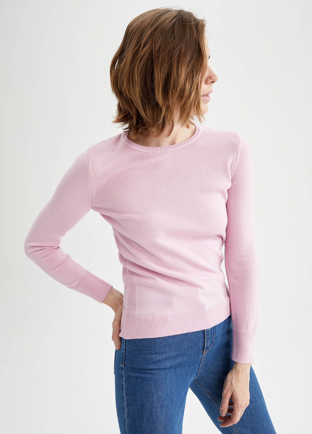 Світло-рожевий демісезонний светр джемпер DeFacto