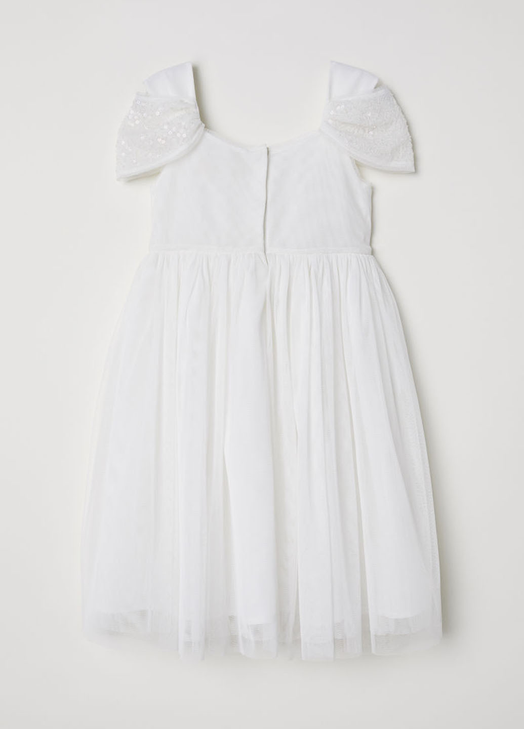 Белое праздничный платье с посадкой по талии H&M однотонное
