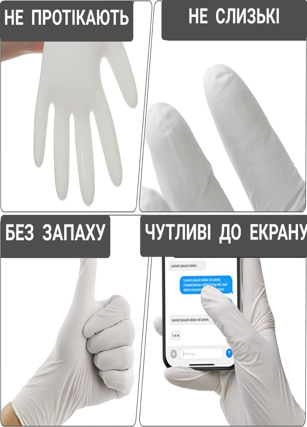 Перчатки нитриловые White смотровые без пудры текстурированные размер XS 100 шт. Белые (3.6 г) Medicom (254211643)