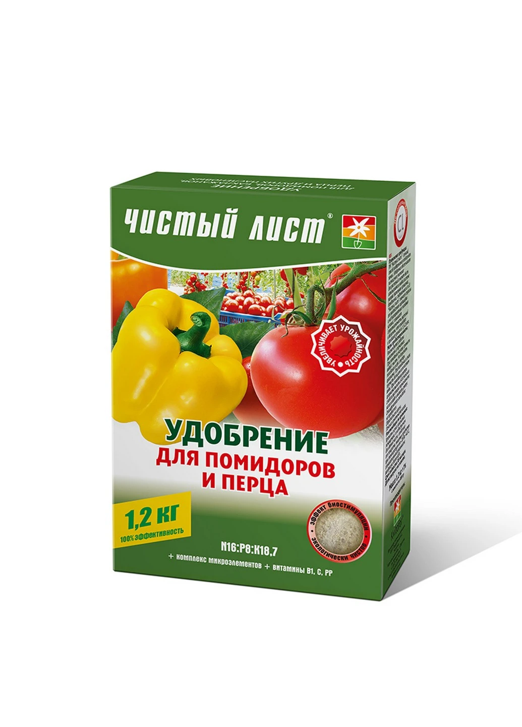 Добриво Чистий Лист для помідорів та перцю 1,2 кг Чистый Лист (215327266)