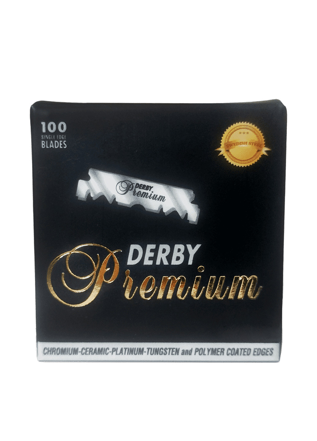 Леза для бритв Black Premium (100 шт.) Derby (162948009)