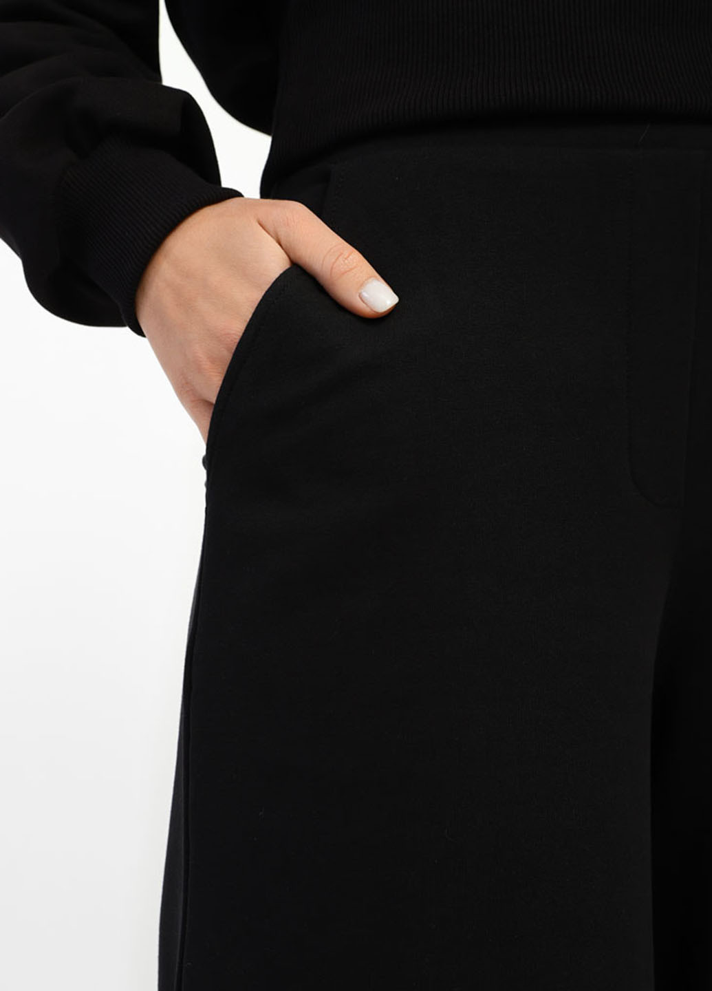 Черные кэжуал демисезонные палаццо брюки Promin