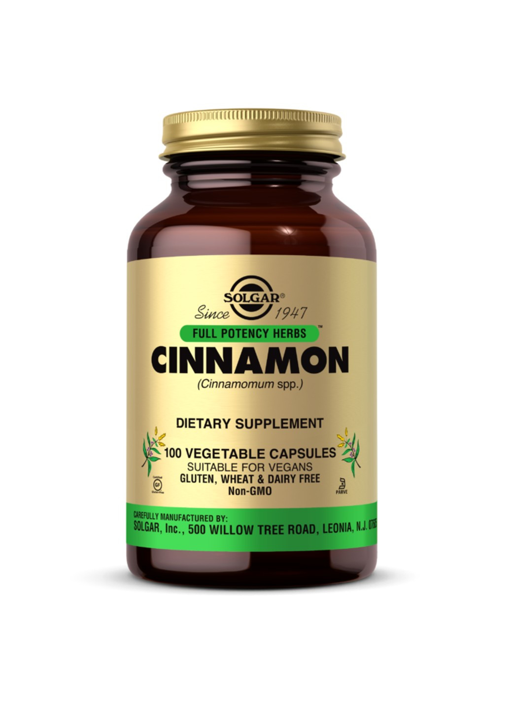 Экстракт корицы Cinnamon 100 капсул солгар Solgar (255408908)