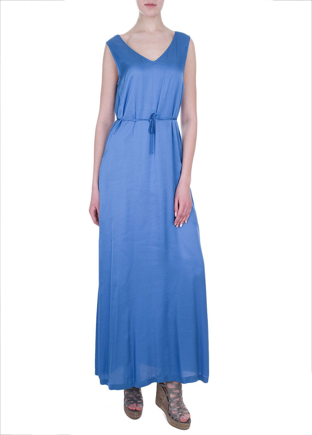 Синее кэжуал платье Marc Aurel однотонное
