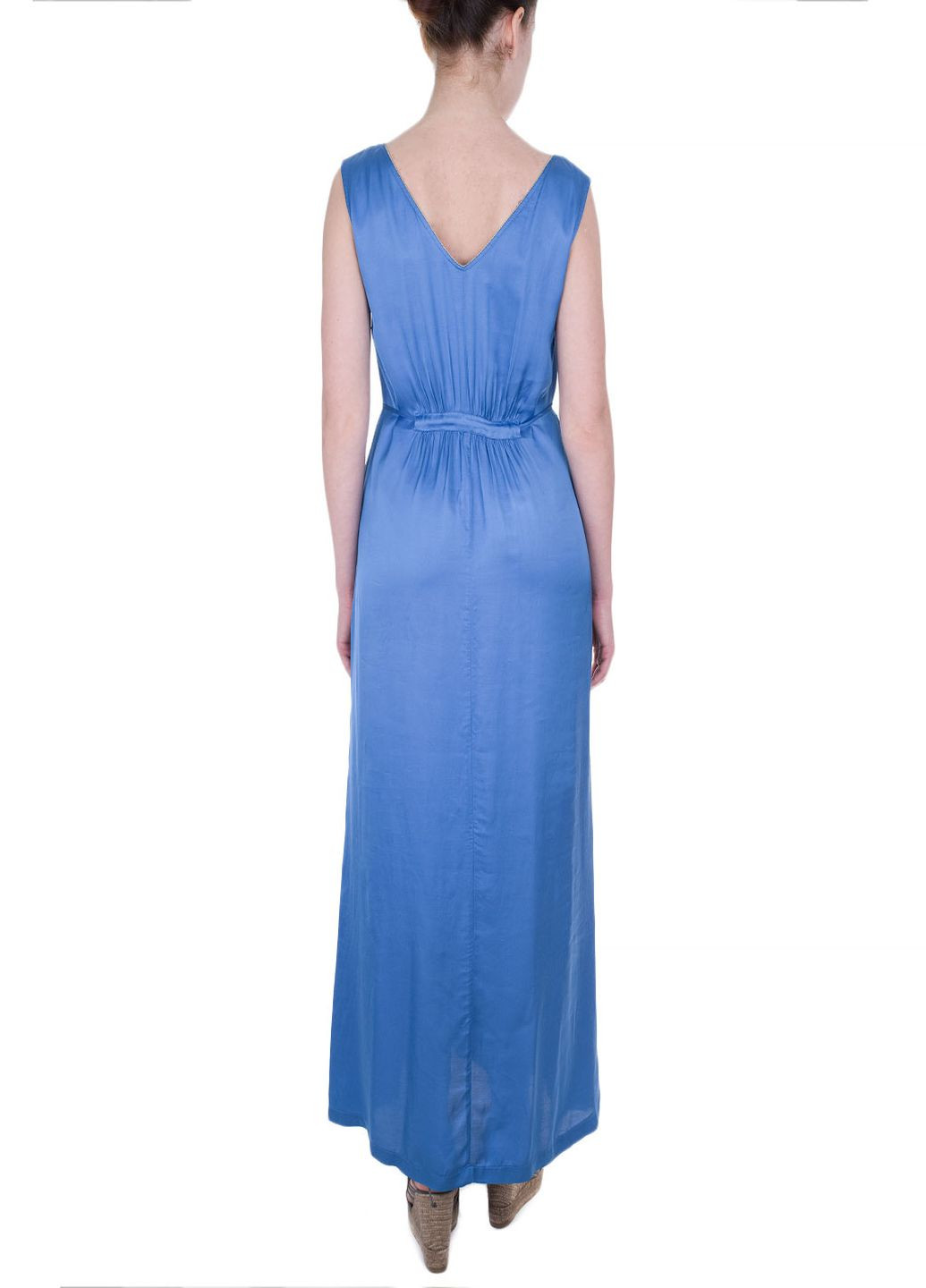 Синее кэжуал платье Marc Aurel однотонное