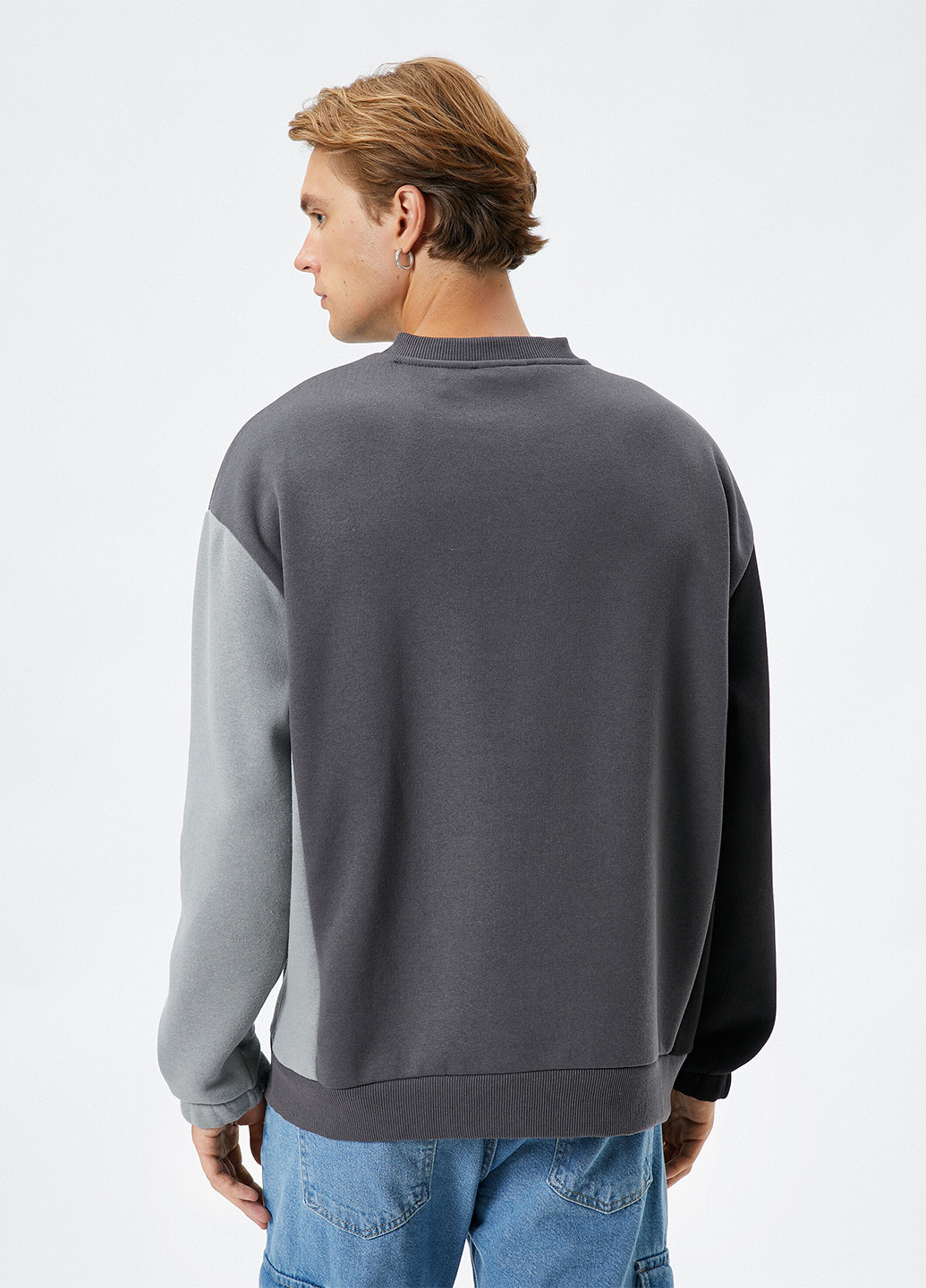 Темно-сірий світшот KOTON меланж вишивка (263699977)