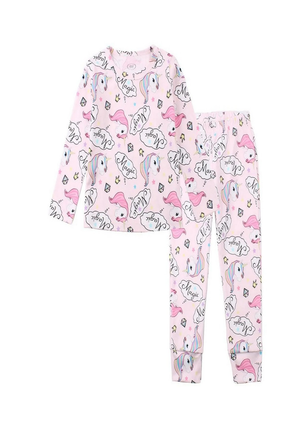 Розовая всесезон пижама для девочки Фламинго Текстиль