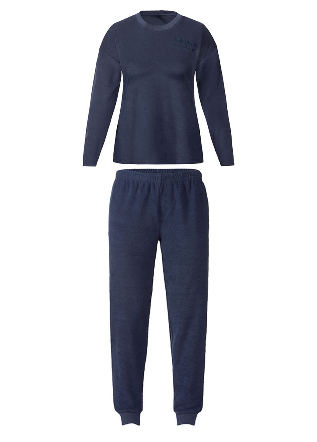Темно-синяя зимняя пижама (лонгслив, брюки) Esmara