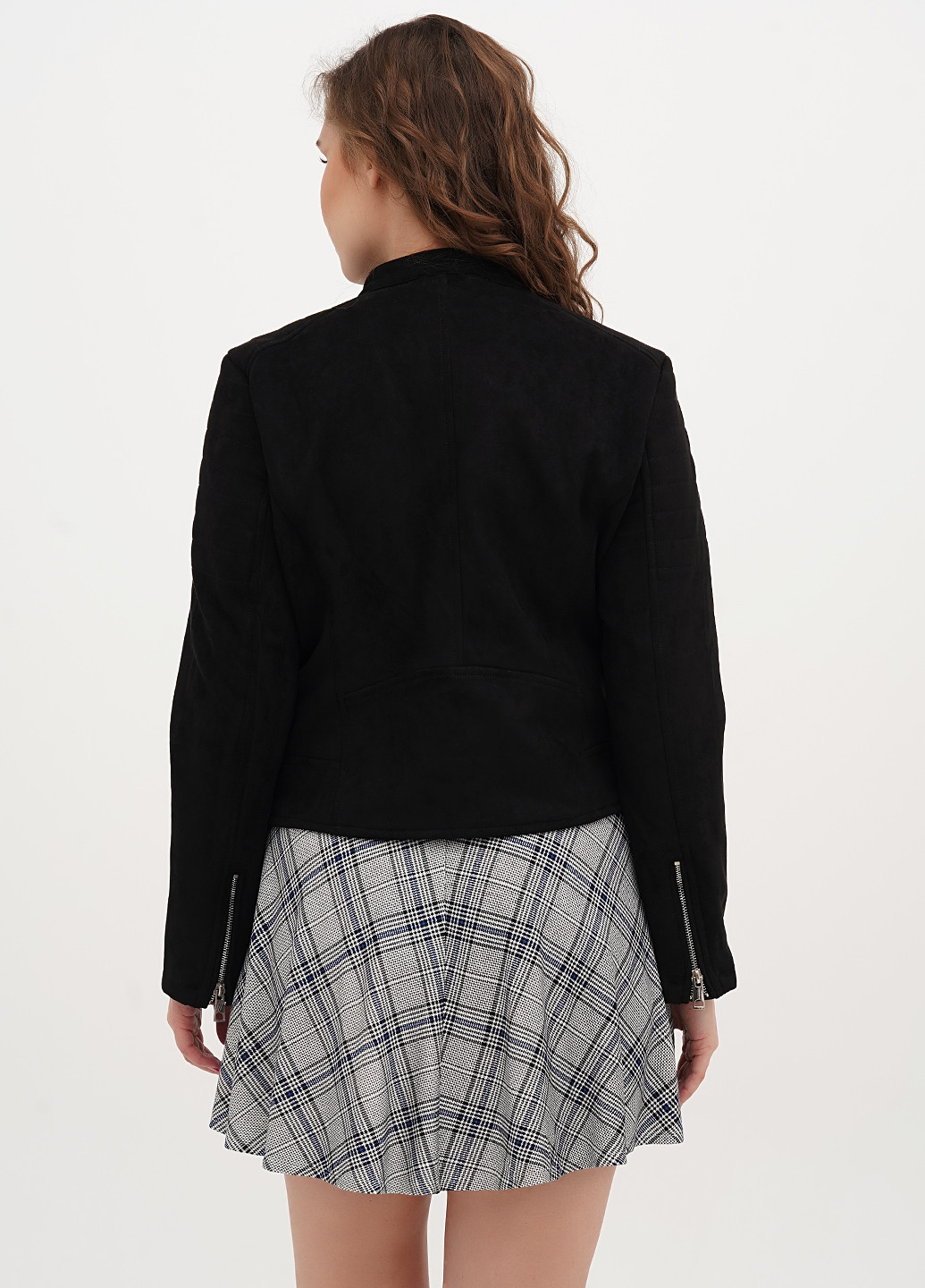 Черная демисезонная куртка косуха Warehouse