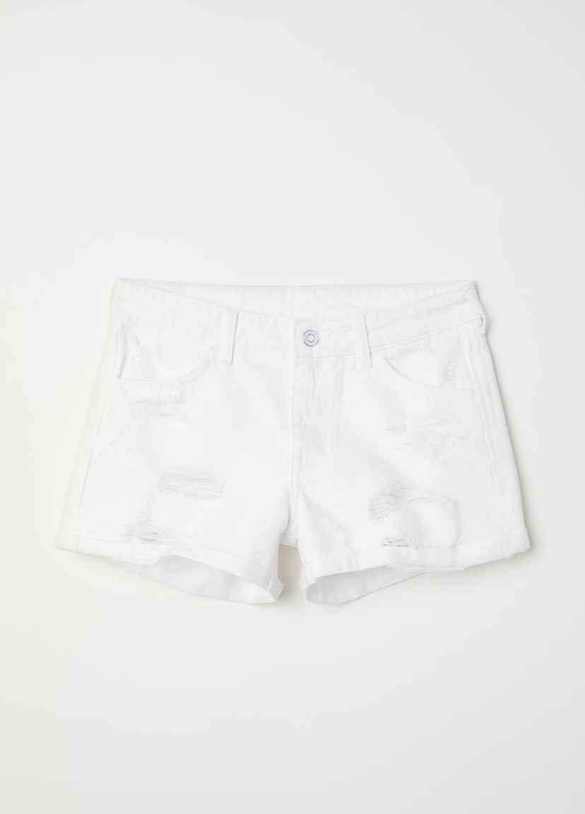 Джинсовые шорты Белый H&M (230820524)