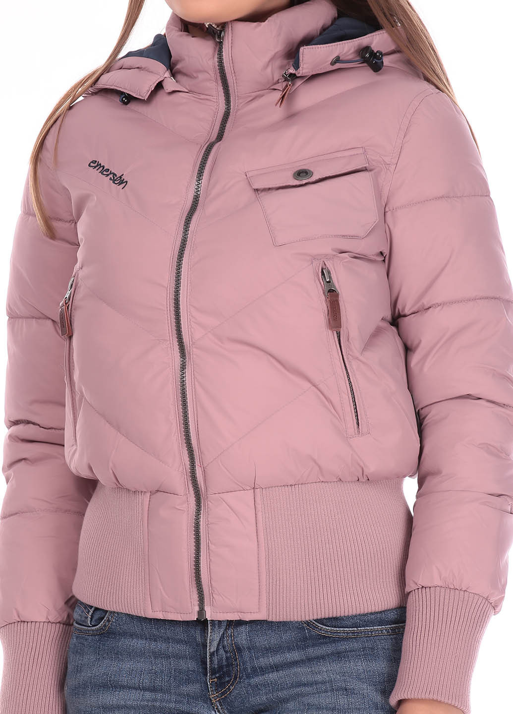 Бледно-розовая зимняя куртка Emerson