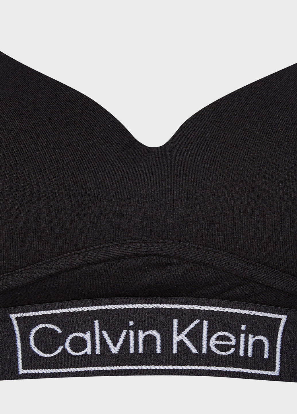 Чёрный топ бюстгальтер Calvin Klein без косточек хлопок