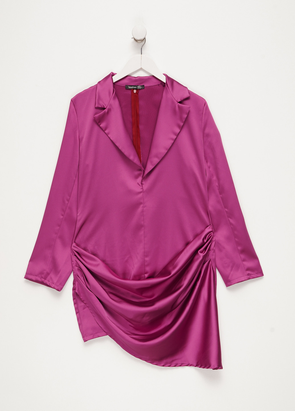 Розовое кэжуал платье Boohoo однотонное