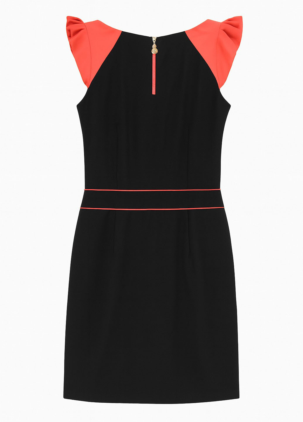 Чорна кежуал сукня футляр Sassofono колор блок