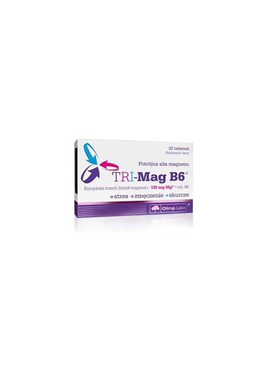 Микроэлемент Магний для спорта TRI-Mag B6 30 Tabs Olimp Sport Nutrition (253414416)