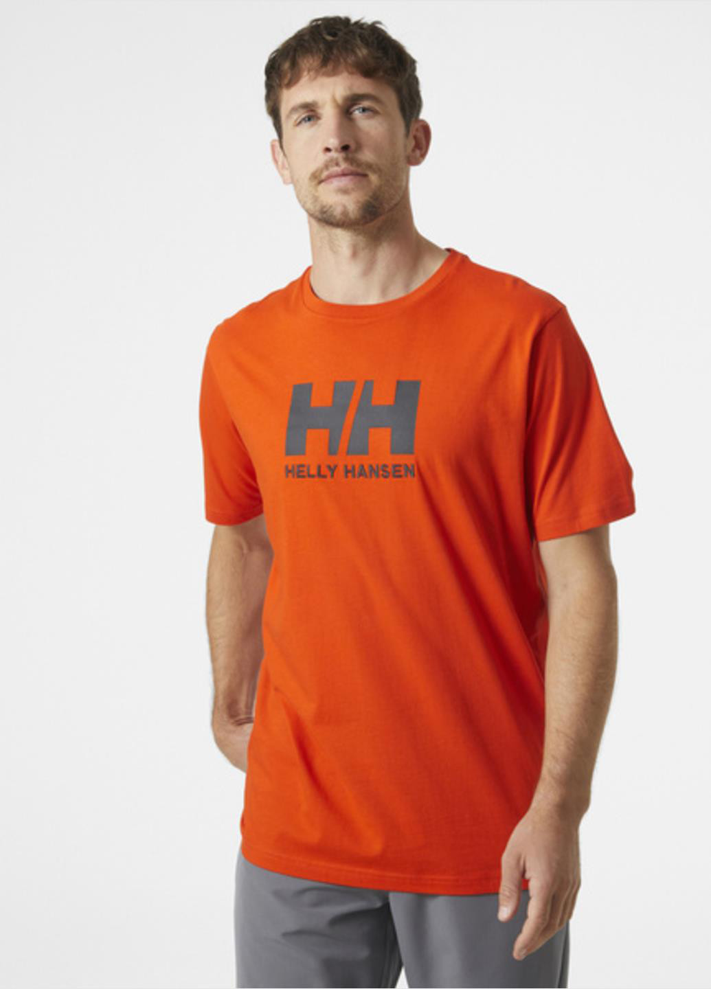 Оранжевая футболка 33979-300 Helly Hansen Logo T-shirt