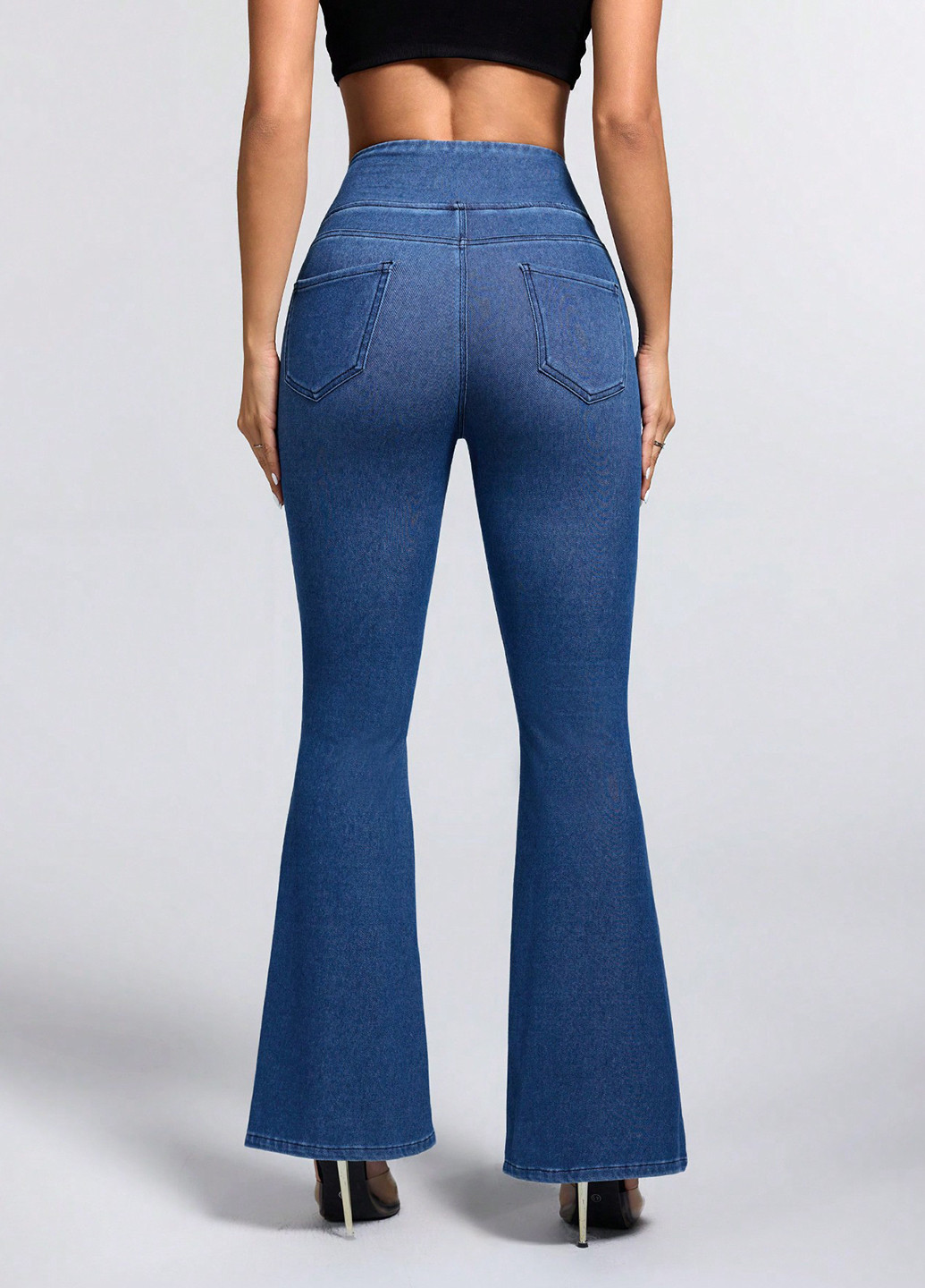 Синие демисезонные джеггинсы SHEIN