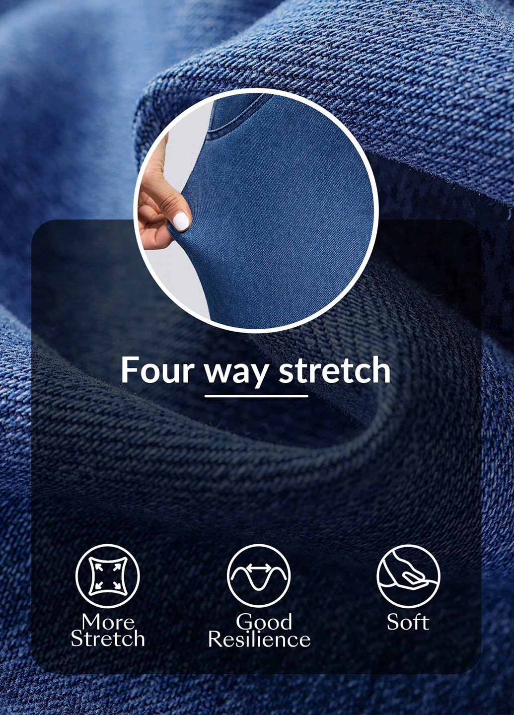 Синие демисезонные джеггинсы SHEIN