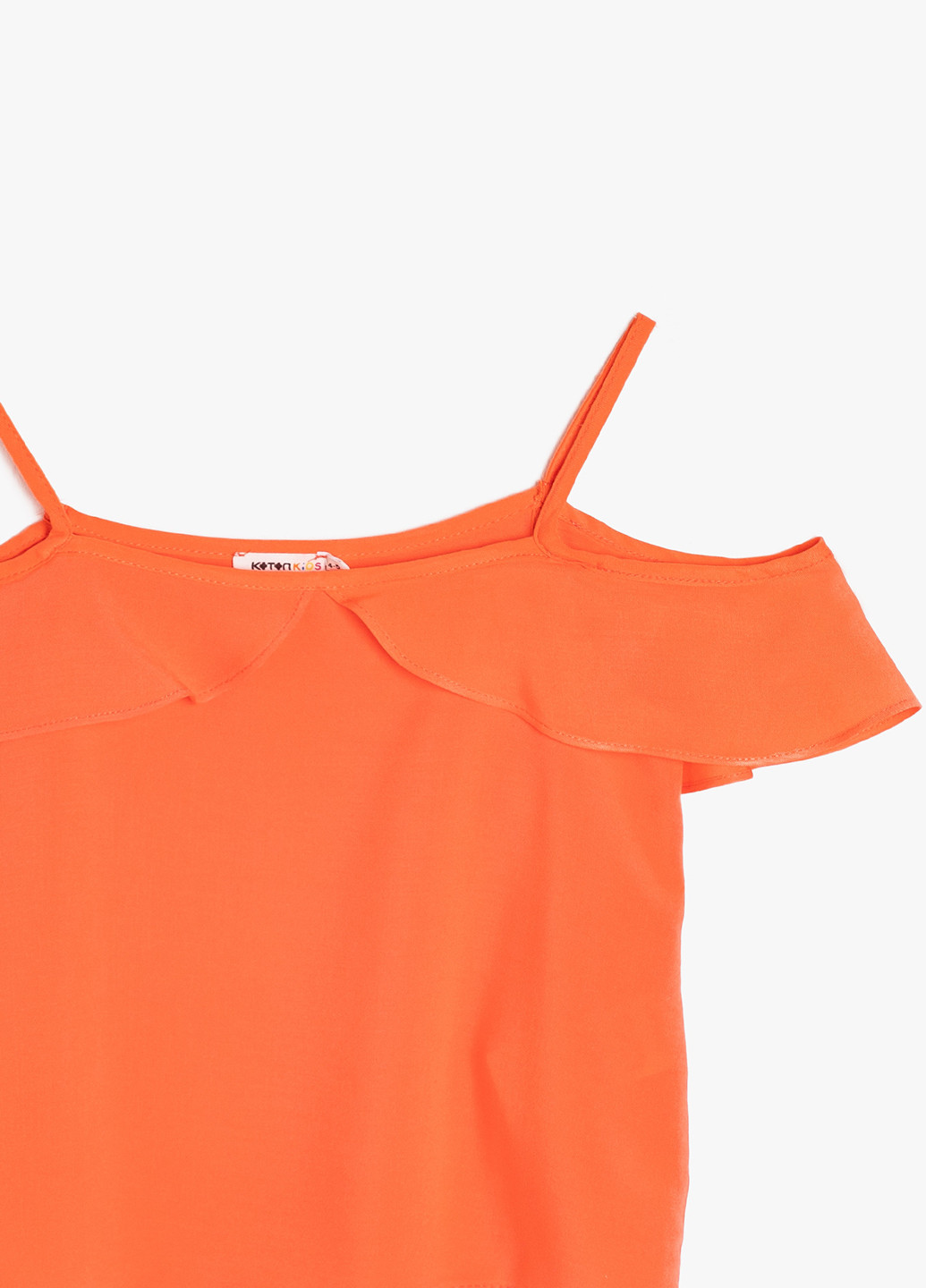 Оранжевая однотонная блузка KOTON летняя