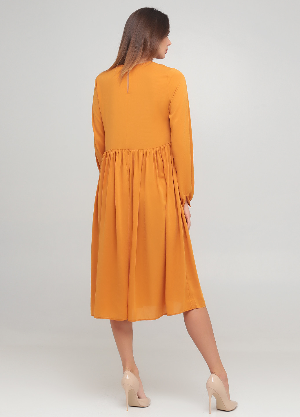 Оранжевое кэжуал платье оверсайз NA-KD однотонное
