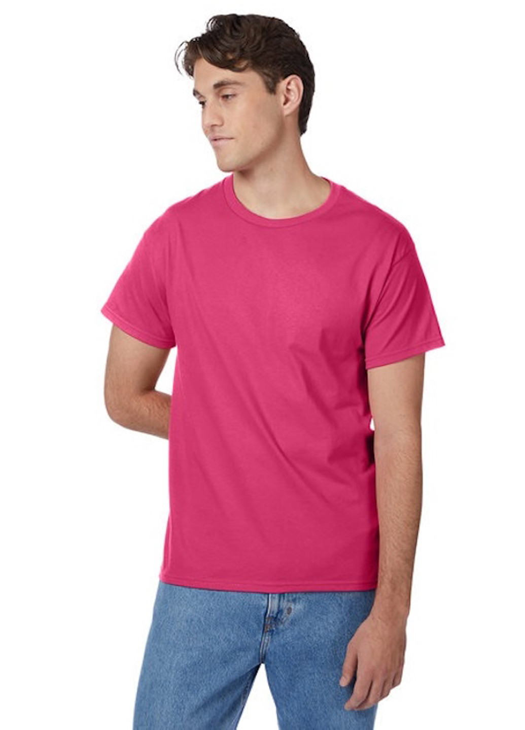 Розовая футболка Gildan