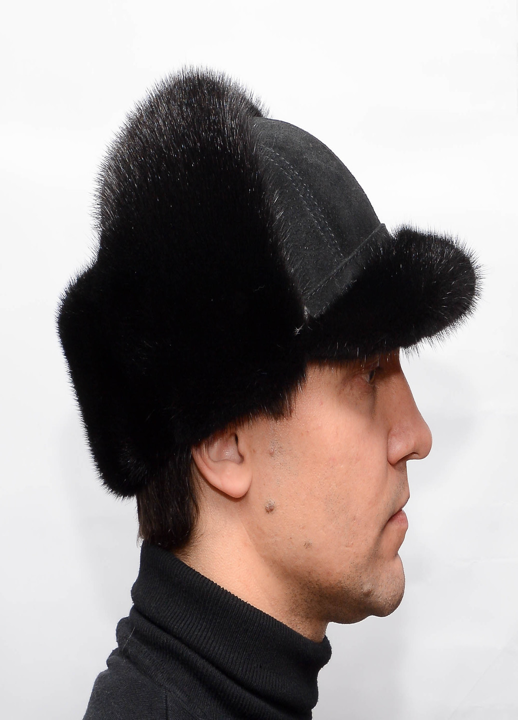 Мужская зимняя норковая шапка Меховой Стиль полковник (199429260)