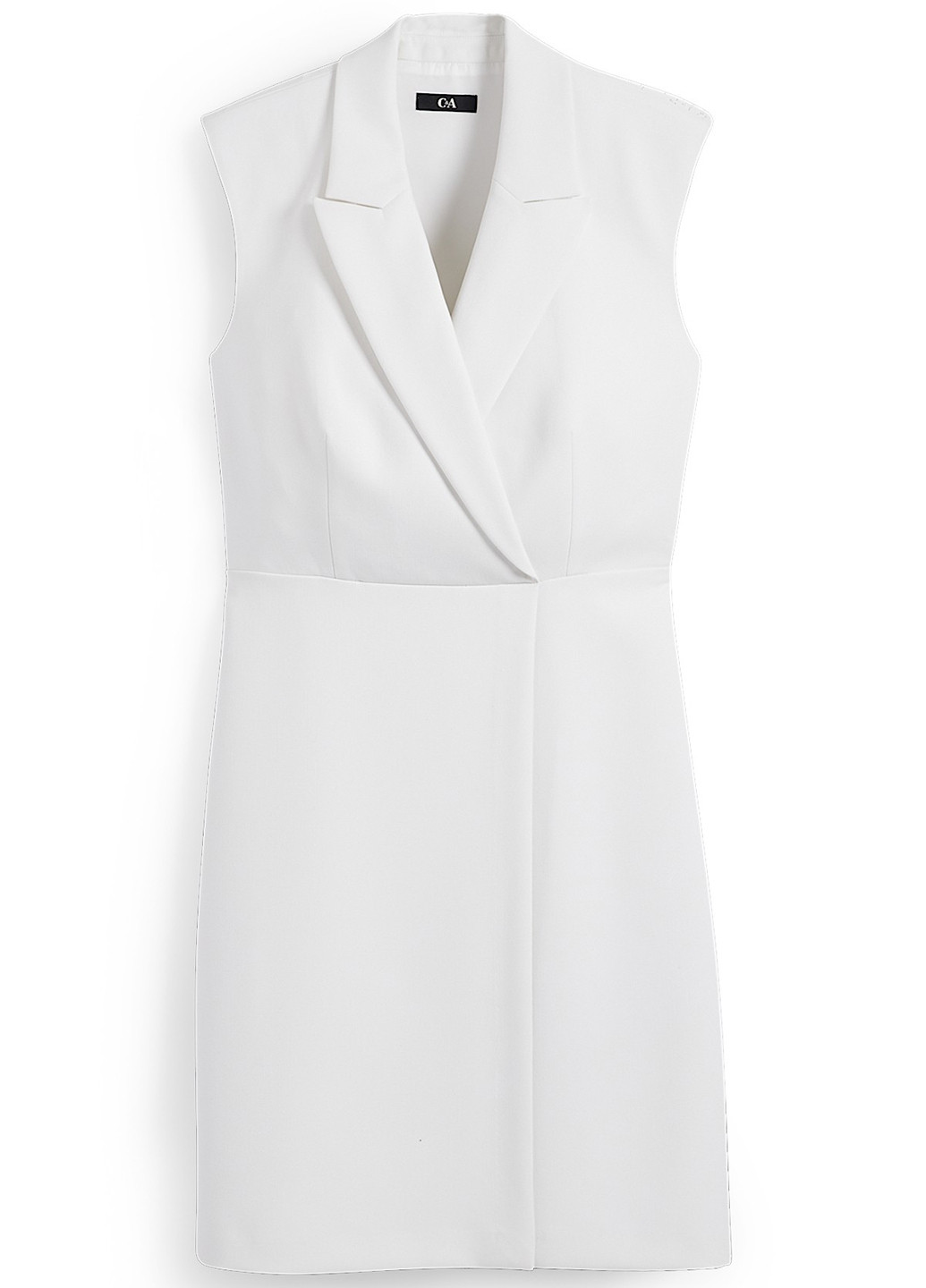 Белое деловое, кэжуал платье на запах, платье-жакет C&A однотонное