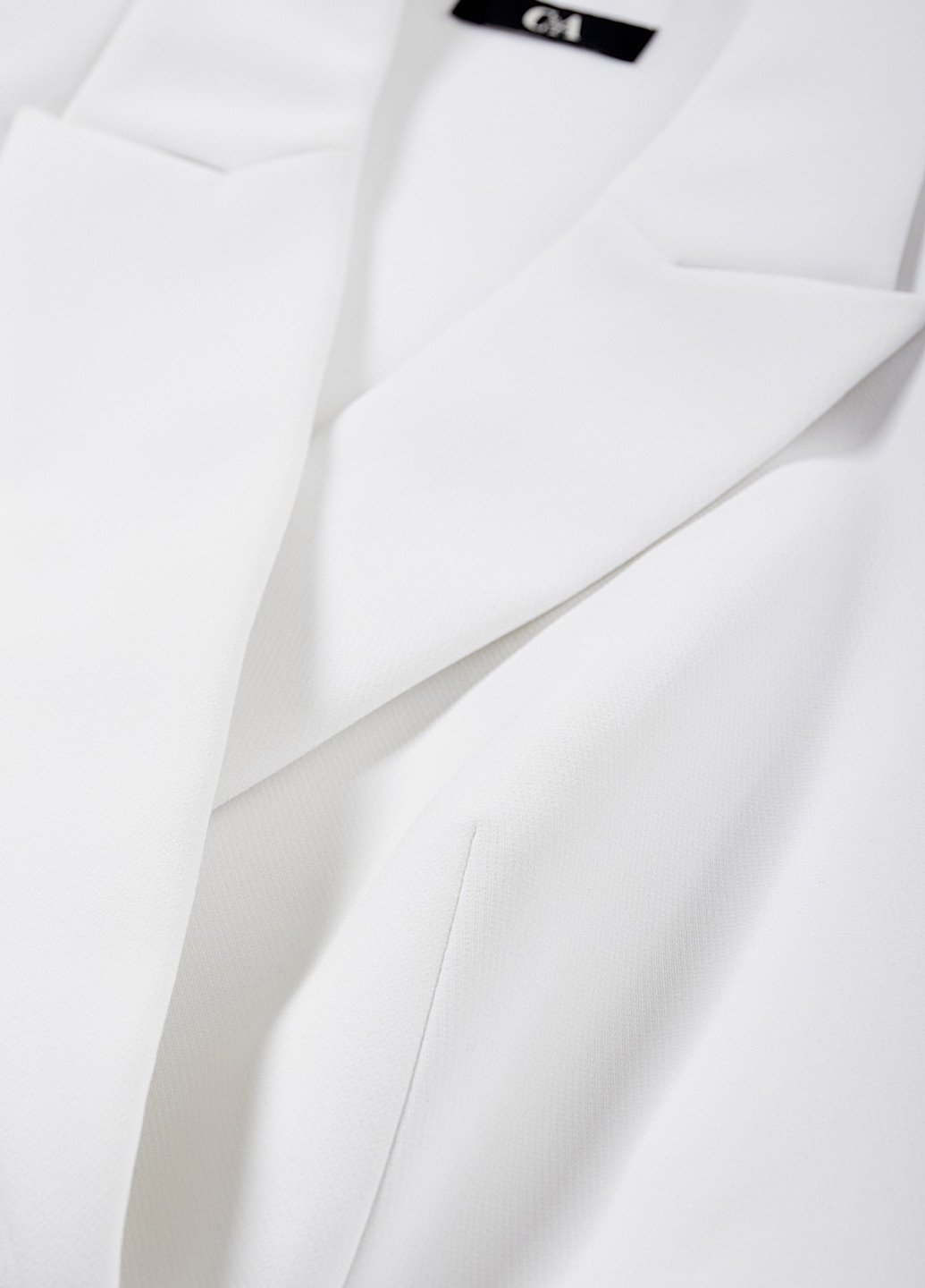 Белое деловое, кэжуал платье на запах, платье-жакет C&A однотонное